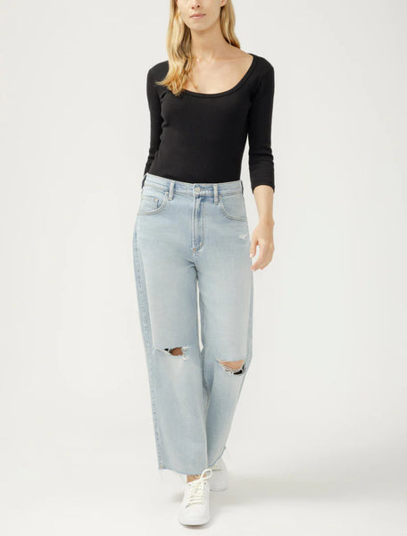 BE EASY WIDE LEG CROP - Malaga