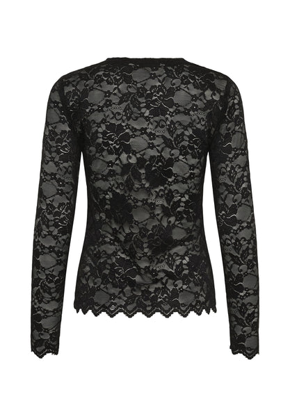 Pitia Lace Blouse - Pitch Black