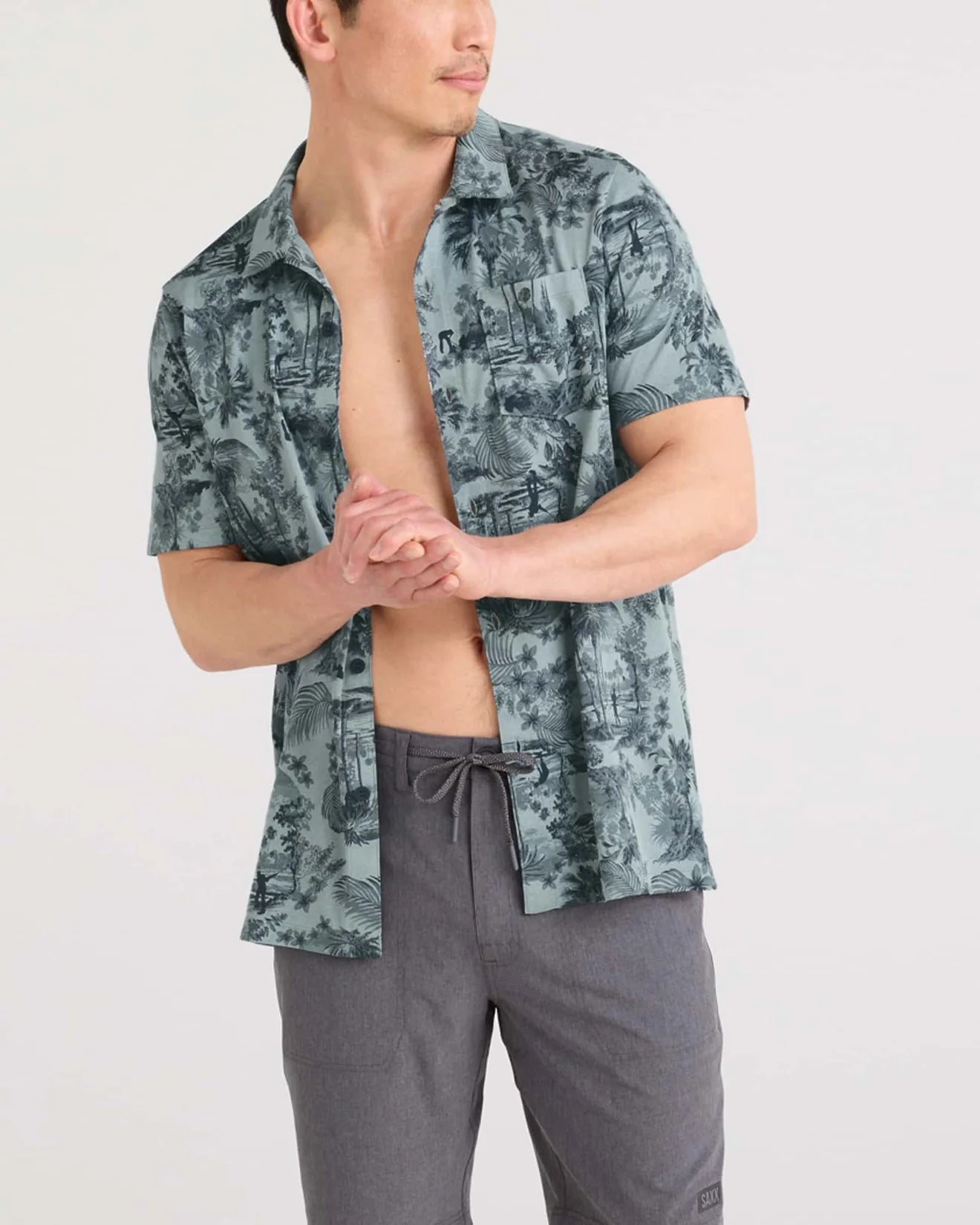 DropTemp® Dry
UPF Performance Resort Polo- Golf Toile-Silver Pine