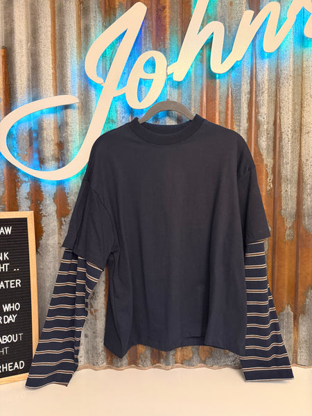 Brinkley FOOLER TOP -Navy