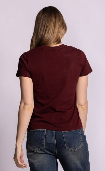 Georgia Tee - Burgundy