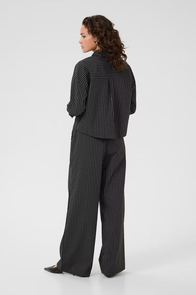 Eliana Shirt - Black/Chalk Pinstripe
