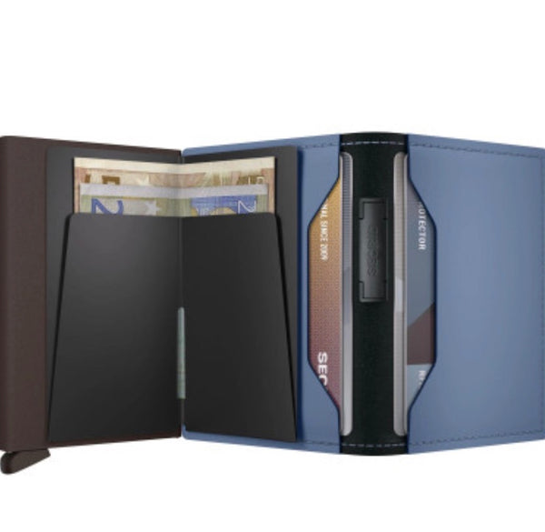 Band Wallet - Matte Steel Blue-Brown