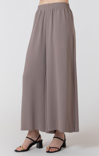 Freya Flowy Wide Leg Pant - Shadow Taupe