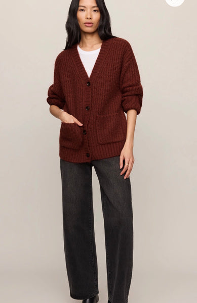 Whitmore Oversized Cardigan - Velvet Rouge