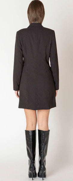 Betty Double Breasted Blazer Dress - Black