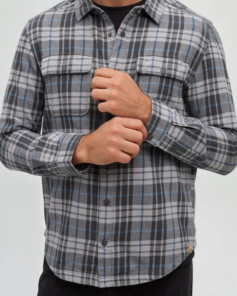 Kapok Flannel Colville - Graphite/Spruce Plaid