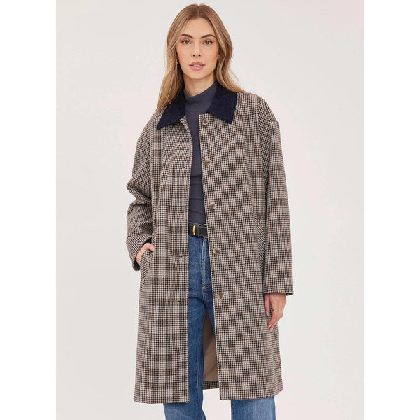 Millie Coat - Navy Tweed