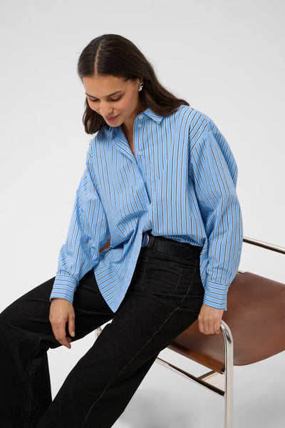 Gavina Shirt - Provance/Black/Chalk