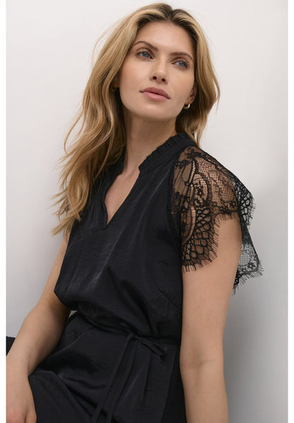 Nola Lace Dress - Pitch Black