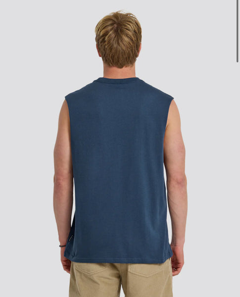 Diamond Arch Muscle Tank - Dark Denim