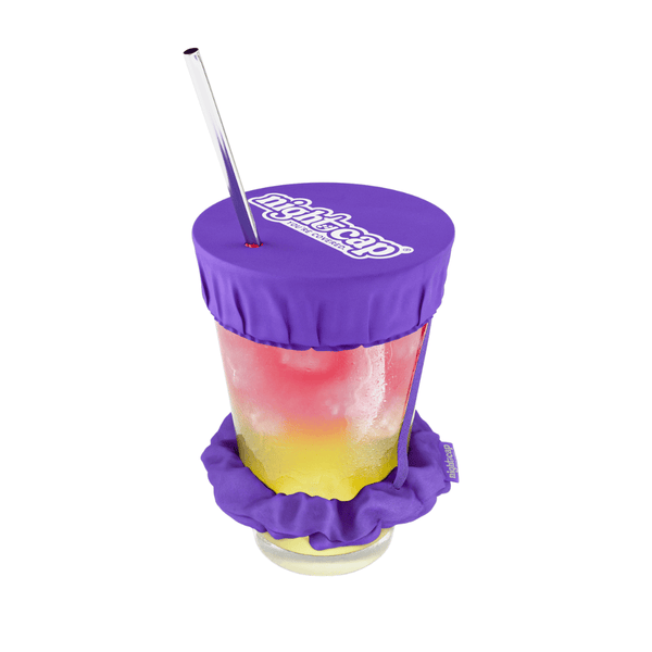 NightCap Scrunchie Drink Cover - Drink Spiking Prevention: Black