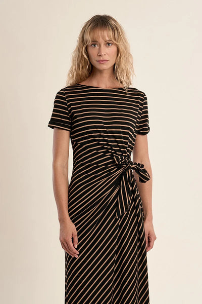 Stella Stripe Dress - Beige/Black