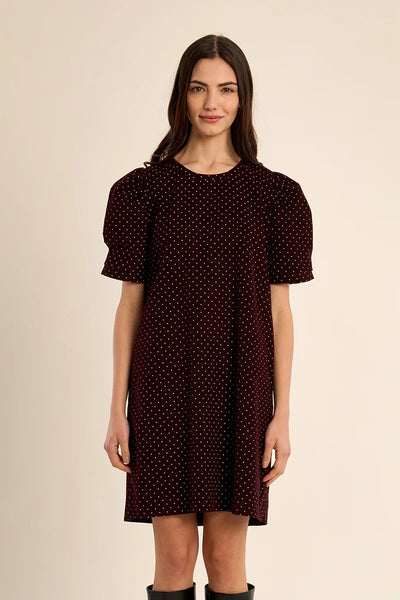 Callie Corduroy Dress - Burgundy