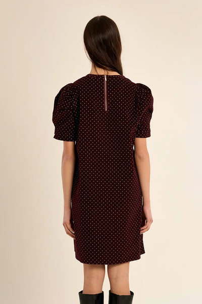 Callie Corduroy Dress - Burgundy