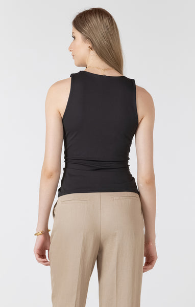Scoop Neck Tank- Black