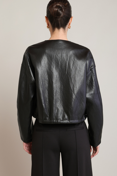 Winona Faux Leather Jacket - Black