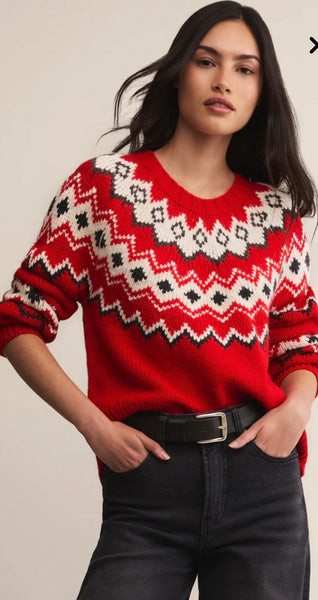 Adornment Sweater - Festive Red