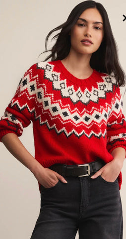 Adornment Sweater - Festive Red
