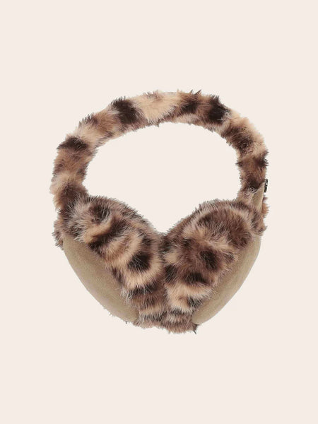 LOEVENICH FAUX LEATHER EARMUFFS WITH LEOPARD PATTERN