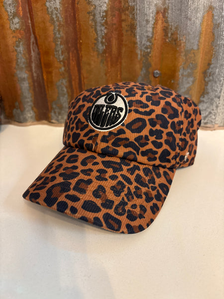 Leopard Corduroy Hat - Oilers