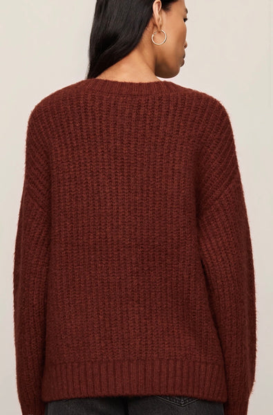 Whitmore Oversized Cardigan - Velvet Rouge