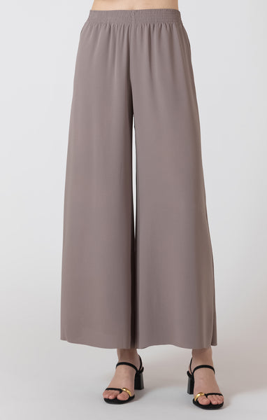 Freya Flowy Wide Leg Pant - Shadow Taupe