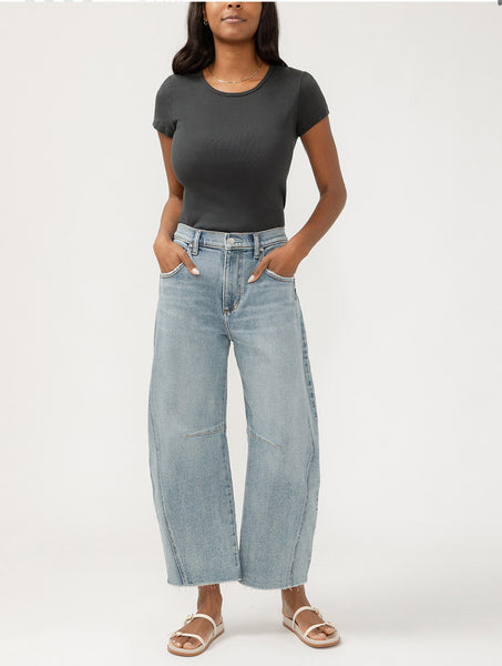 High Rise Horseshoe Leg Jeans