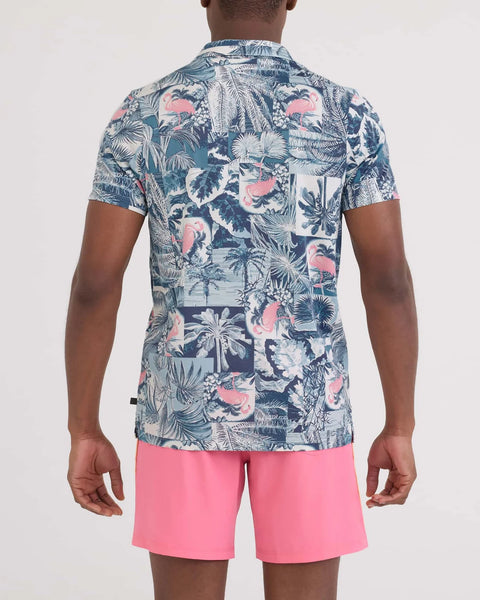 Drop Temp Dry Resort Polo - Bontanique Washed Indigo