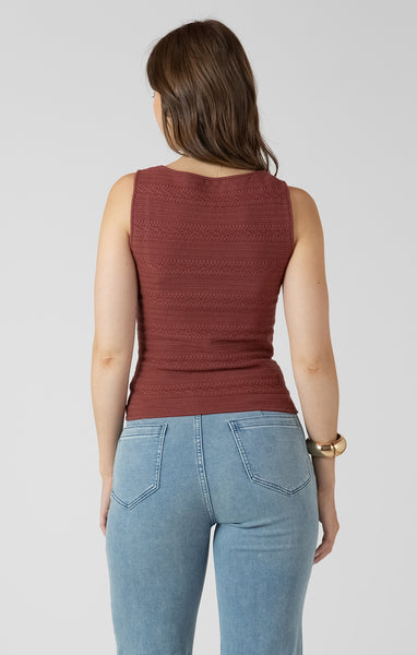 SIERRA SQUARENECK TEXTURED TANK