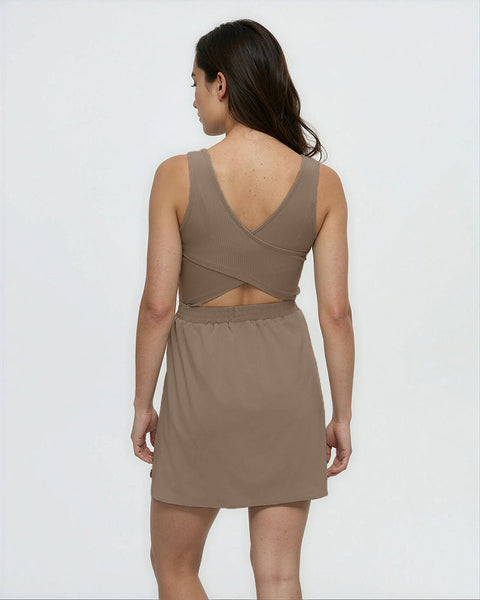 Ashby Twist Tank Back Dress - Clay