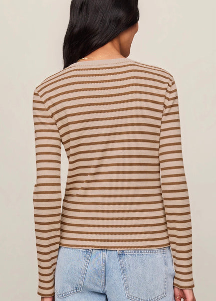 Arlet Striped Thermal Top - Saddle Suede