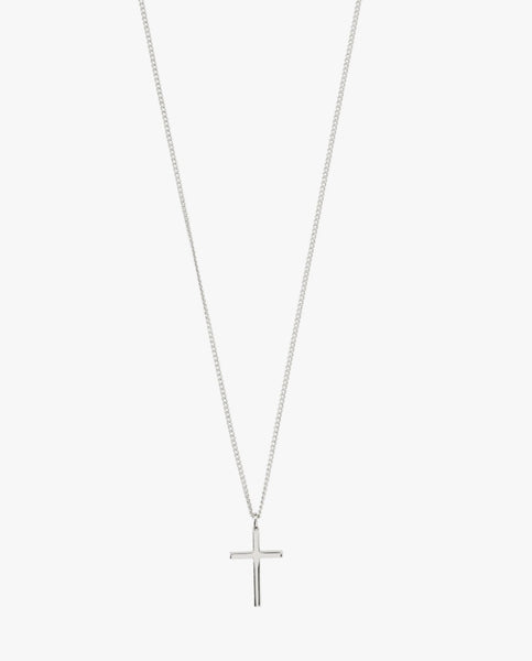 FLYNN CROSS NECKLACE -  Silver Plated