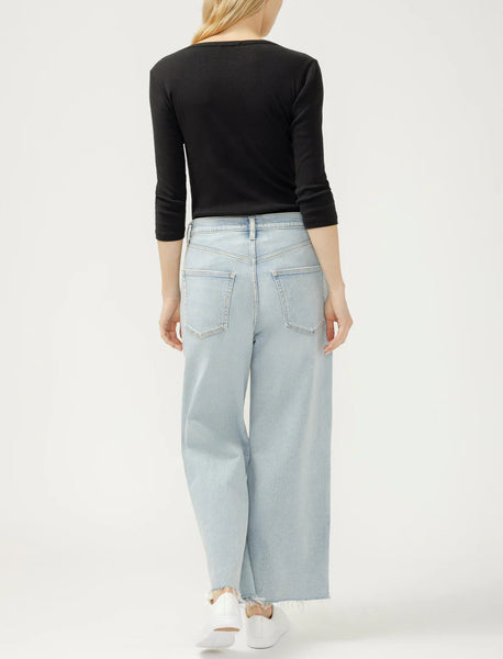 BE EASY WIDE LEG CROP - Malaga