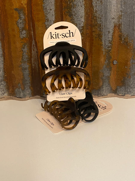 Octopus Claw Clips 2pc Set - Tort/Black