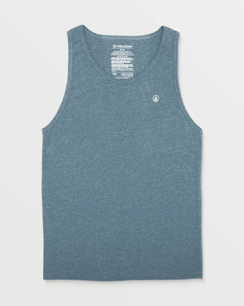 MEN'S SOLID HEATHER TANK- Blue