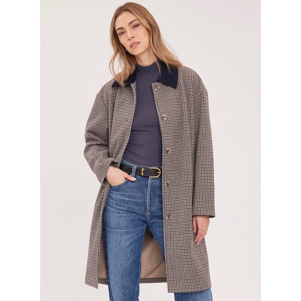 Millie Coat - Navy Tweed