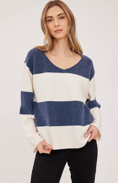 Annalise Pullover - Navy Stripe