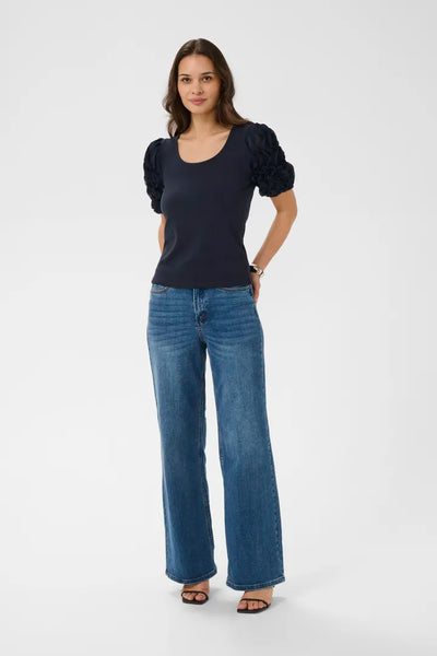 Lindsay Frill Tee - Midnight Marine