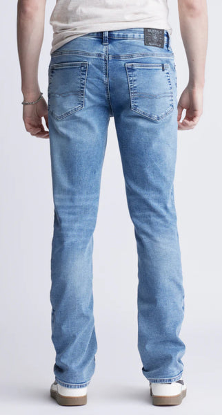 Buffalo Straight Six Men's Five-Pocket Freedom Flex Jeans - Sanded Wash