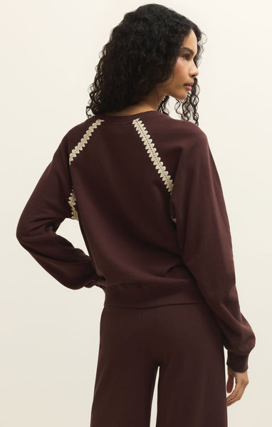 ALL AROUND SWEATSHIRT- chocolate cherry