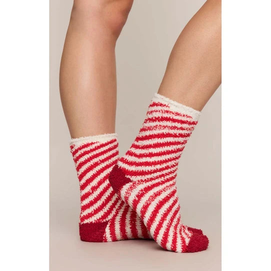 Candy Cane Socks 2pk - Vanilla Ice