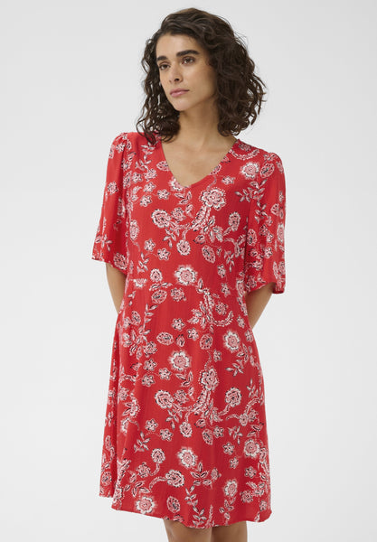 Amina Dress - Poppy Red