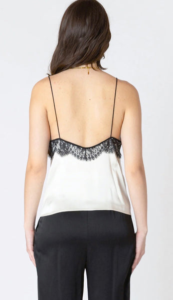Bella Lace Trim Cami - Ecru
