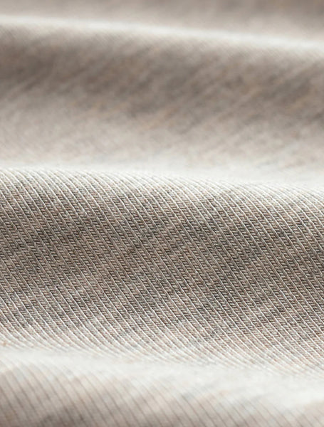 SECOND SKIN CREW LONG SLEEVE TOP- natural heather