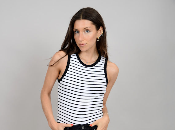 MARIA TANK - white/black