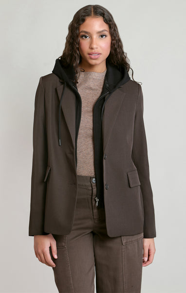 BRIER DETACHABLE HOODED BLAZER