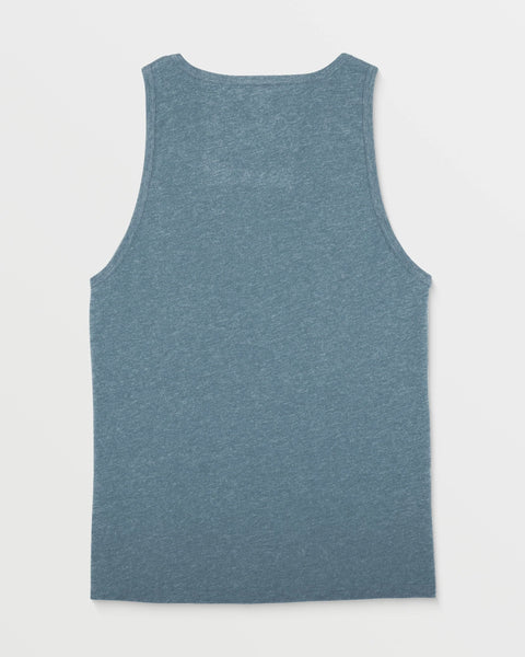 MEN'S SOLID HEATHER TANK- Blue