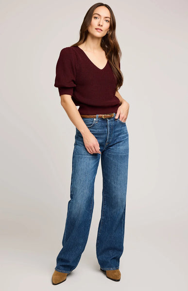 Phoebe Pullover Sweater- Merlot