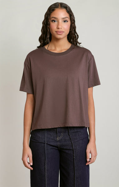 SS ESSENTIAL TEE- Brown
